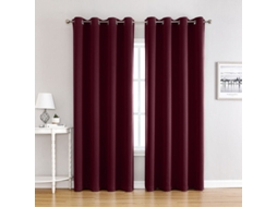 Cortinas Blackout Para Quarto - Cortinas Duplas Com Isolamento Térmico Para Janelas / Conjunto De 2 Cortinas De Tecido Grosso Sólido, L 100 X A 130