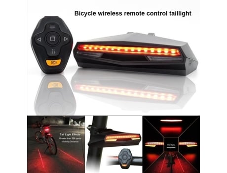 Luz traseira com controle remoto - YOKULI - Sem fio - Vermelho - 2200 mAh - IPX4 YOKULI