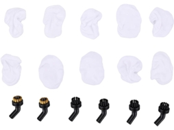Conjunto De Escovas Para Limpeza A Vapor Tnfeeon, 16 Peças Com 6 Cabeças De Escova, 10 Panos, Kit De Acessórios