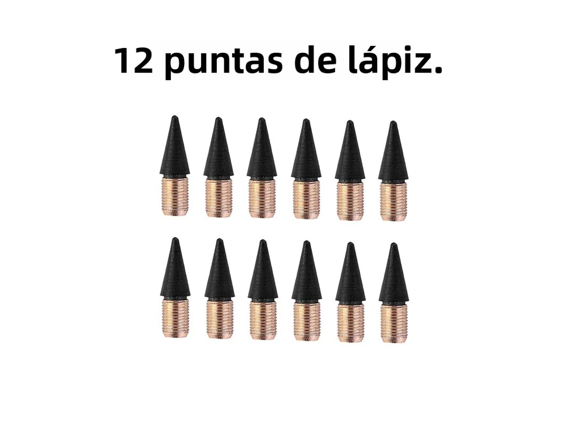 Conjunto de Lápis de Escrita Infinita, Inclui 2 Lápis e 6 Minas de Substituição, Apagáveis. MDUG (estilo K)