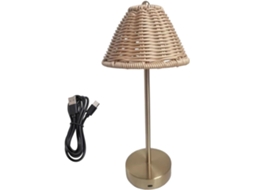 Tampo de mesa estilo boho com interruptor dimmer