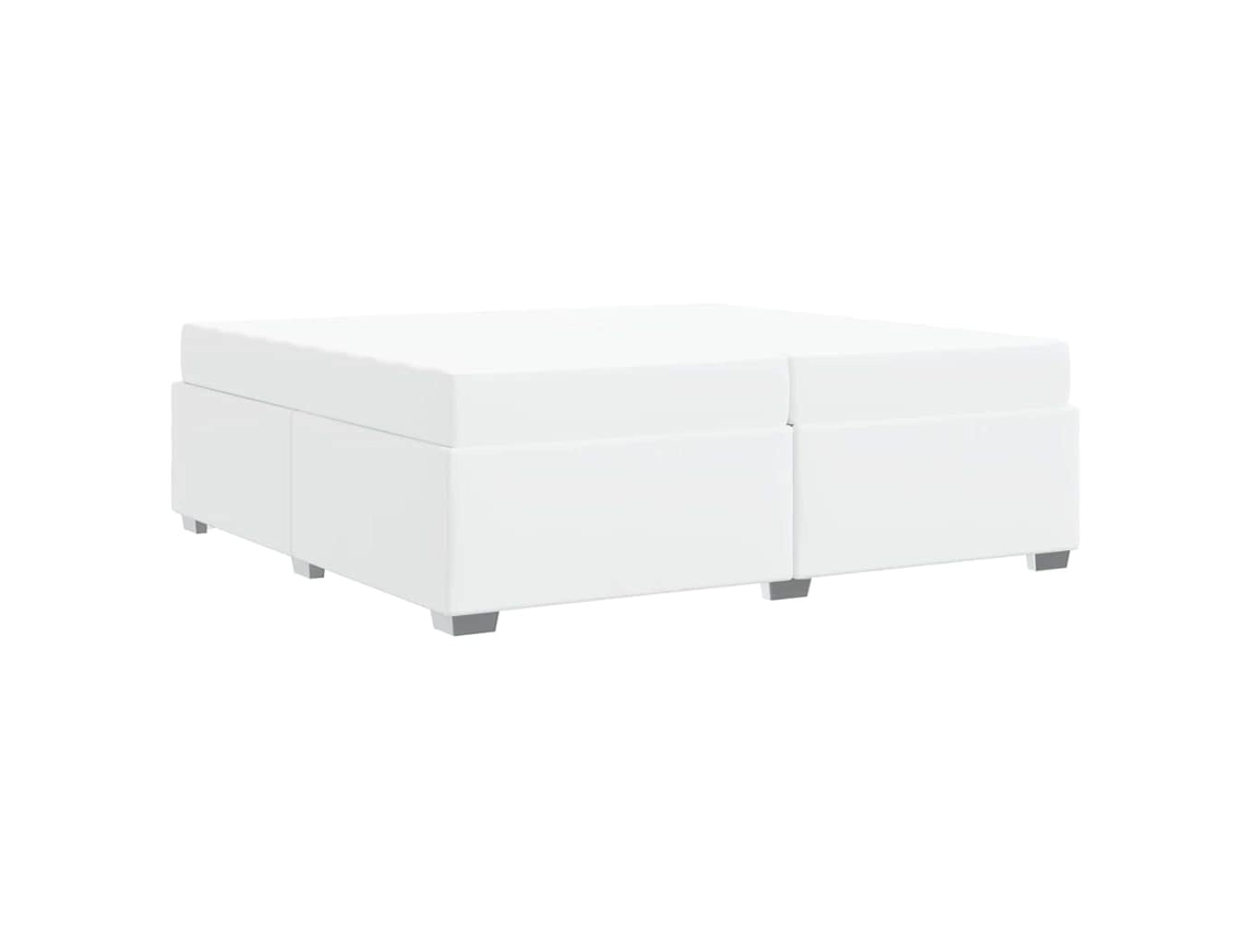 Conjunto 1 Cama Box Vidaxl Branco Tecido (200 X 200 Cm)