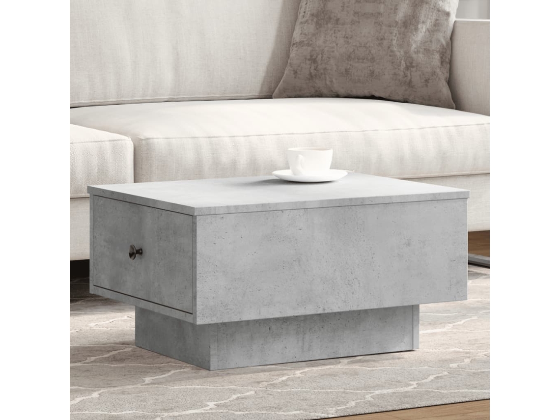Vidaxl Mesa De Centro 60x45x31 Cm Derivados De Madeira Cinza Cimento