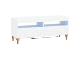 Vidaxl Gabinete De Tv Led Branco Derivados De Madeira