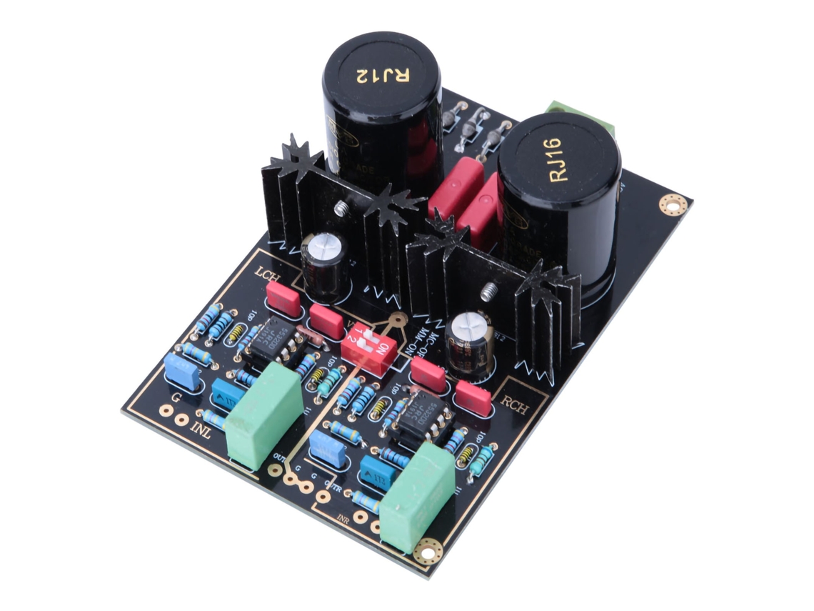 Laxiscreed Pré-amplificador De Phono Dual Circuito Mm/mc Para Hifi Com Ne5532 E 49720na