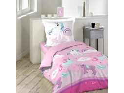 Conjunto de Edredão Unicórnio 2 Peças 140 X 200 Cm DOUCEUR D'INTERIEUR