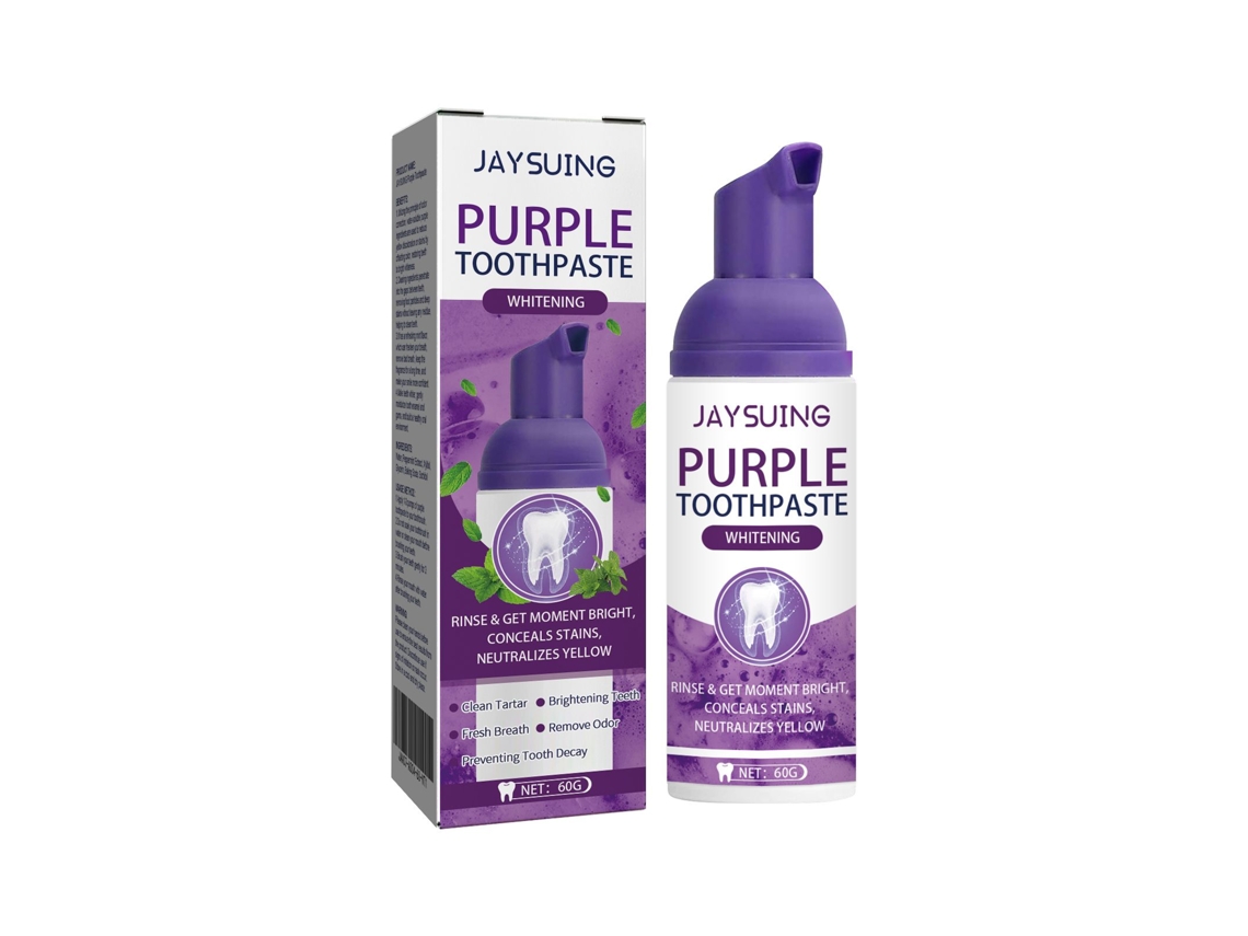Creme Dental Colgate Mousse Roxo para Dentes Brancos e Saudáveis LAXISCREED