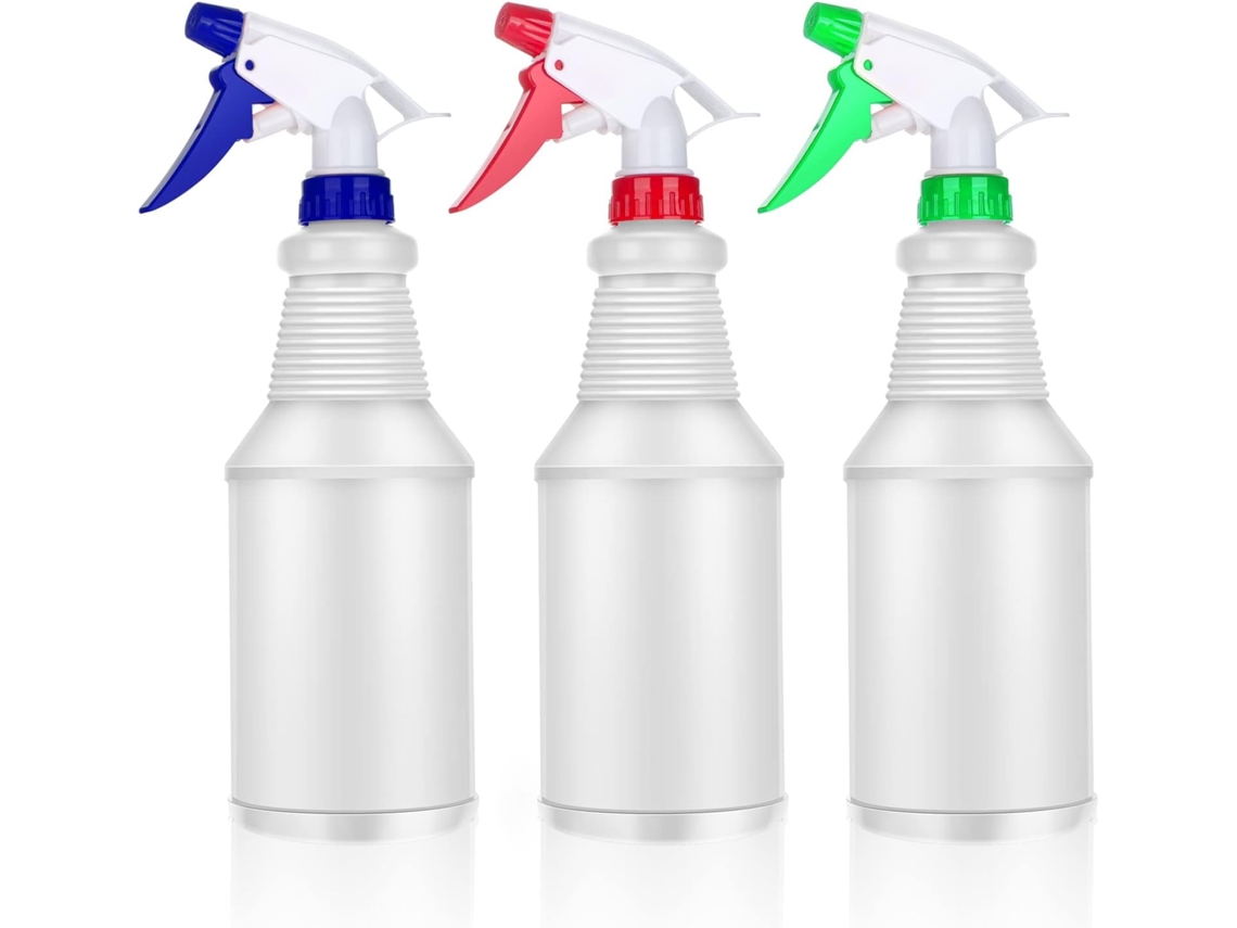 Frascos de Spray Vazios, Conjunto de 3 Unidades de 700 Ml, Recarregáveis, em Plástico Pe, para Limpeza da Cozinha AQUAFORGE