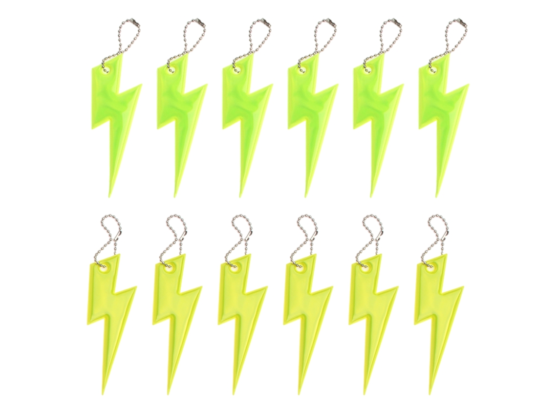 12 Pendentes Refletivos (verde Amarelo Fluorescente)