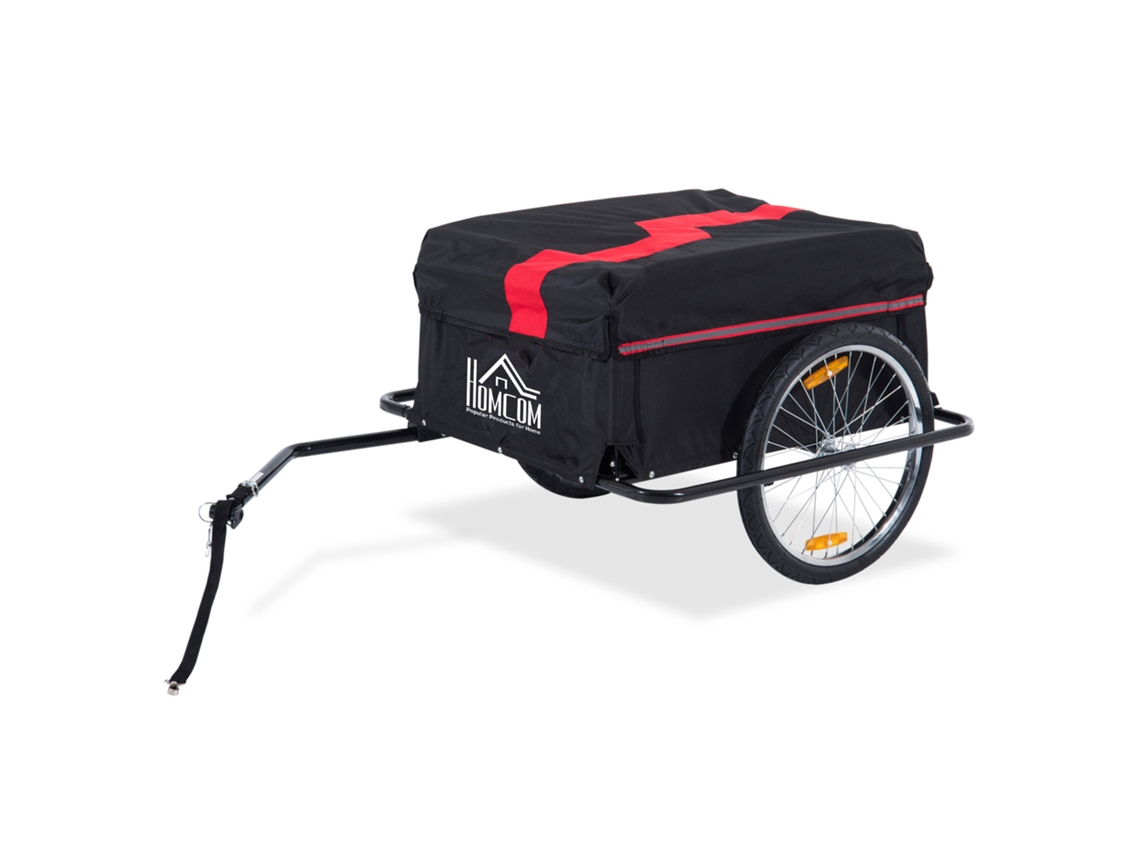 Trailer de Bicicleta Dobrável para Carga (40 Kg, Engate, 140x88x60 Cm)