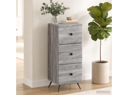 Vidaxl Gabinete De Gavetas Sonoma Cinzento 33 X 34,5 X 90 Cm