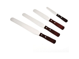 Set De 4 Lâminas De Reposteria De Aço Inoxidável Com Cabo Ergonômico Para Decorar Bolos, Tortas E Biscoitos