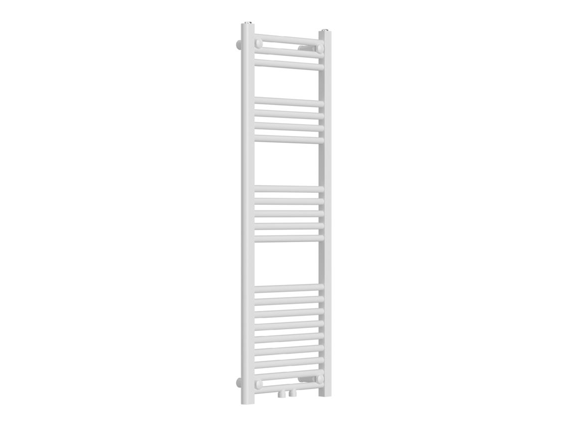 Radiador toalheiro de parede Voss 425 W 21 tubos de aço 120x40cm Branco NEU.HAUS