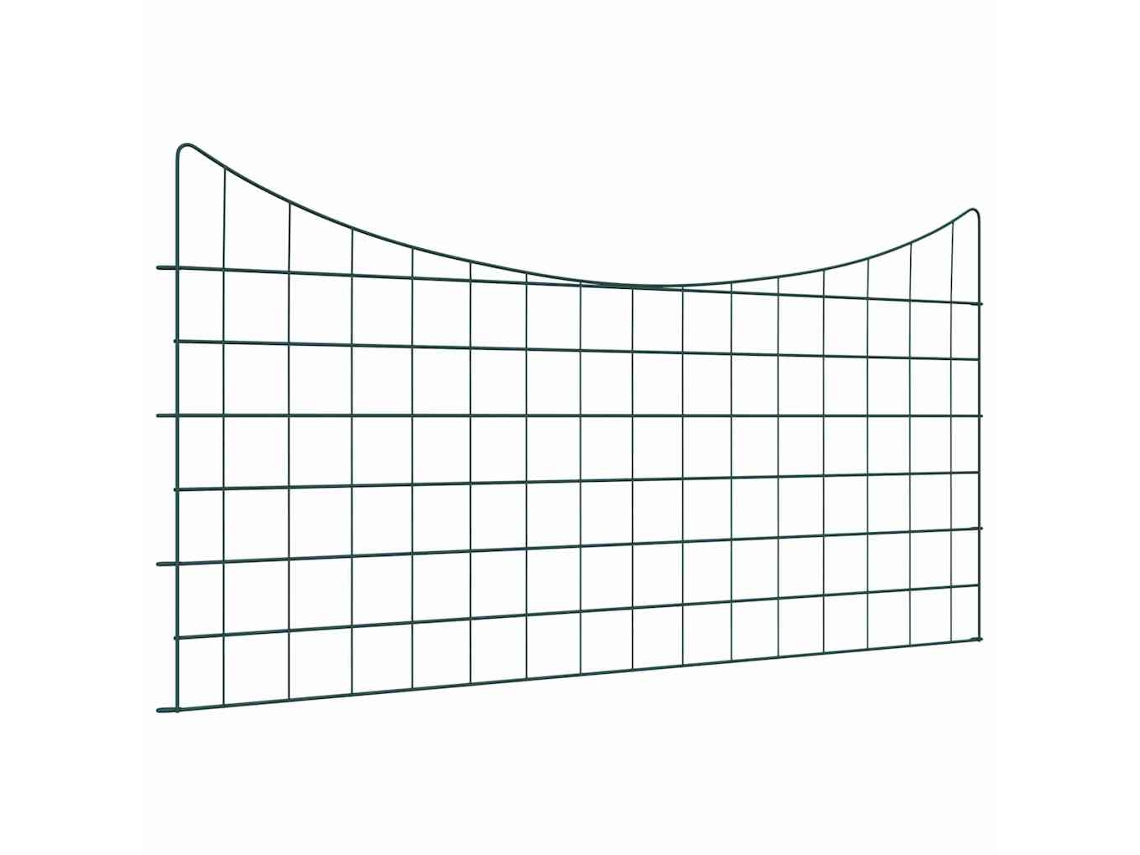 Vidaxl Conjunto De Cerca Para Lago 5 Pcs Verde 100 X 50 Cm Aço