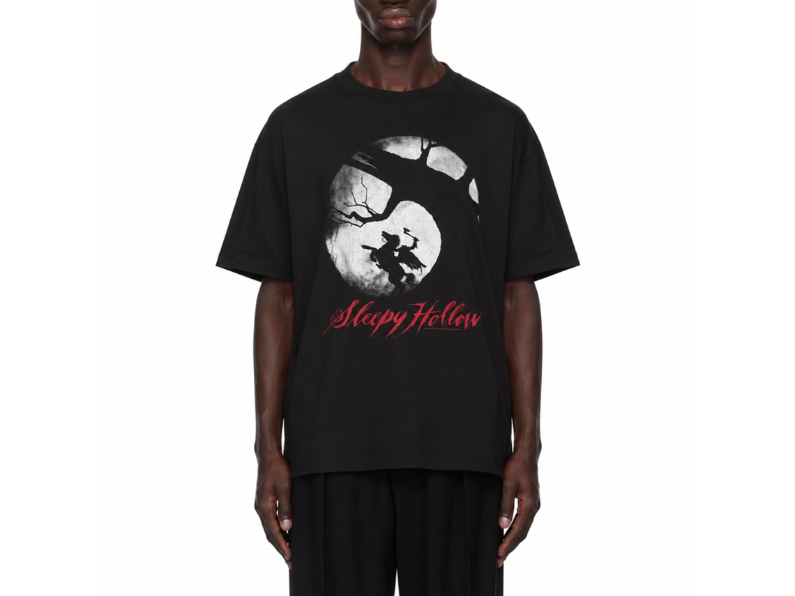 Rockinstone Sleepy Hollow Movie Poster Alt Black Adult T-shirt Size:s