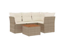 Garden Sofa Set, Garden Sofa Sets Vidaxl Bege Rattan / Vime (n/a)