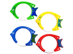 Anéis De Mergulho Coloridos Para Treino Subaquático, Ideais Para Crianças - 4 Peças