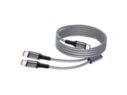 Cabo De Carregamento Rápido 1,5 M Com Conector Tipo C Para Dual Laptop