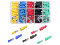 Conjunto Completo Com 200 Terminais Para Cabos Elétricos, Conectores Macho E Fêmea