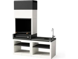 Churrasqueira TUOZI Conjunto Modulo com Pia e Torneira Kitaway (168x63x223cm)