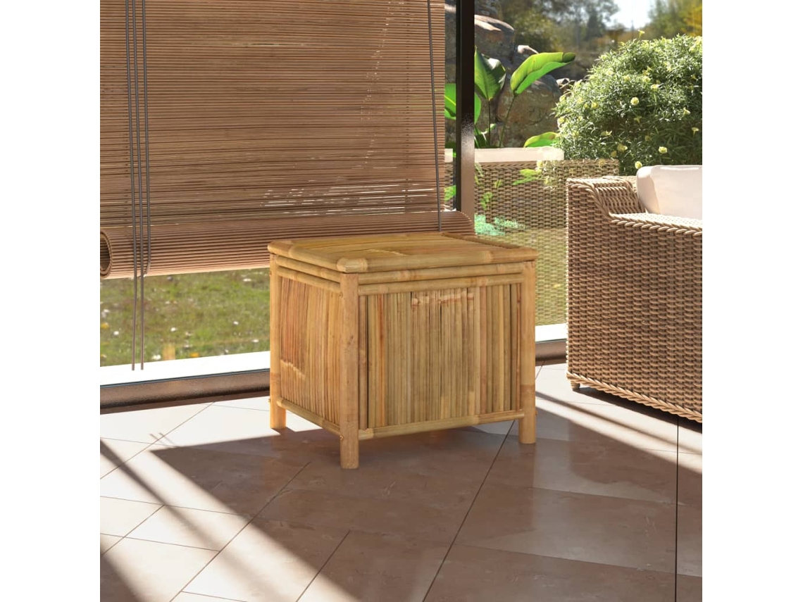 Vidaxl Caixa De Arrumação Para Jardim 60x52x55 Cm Bambu