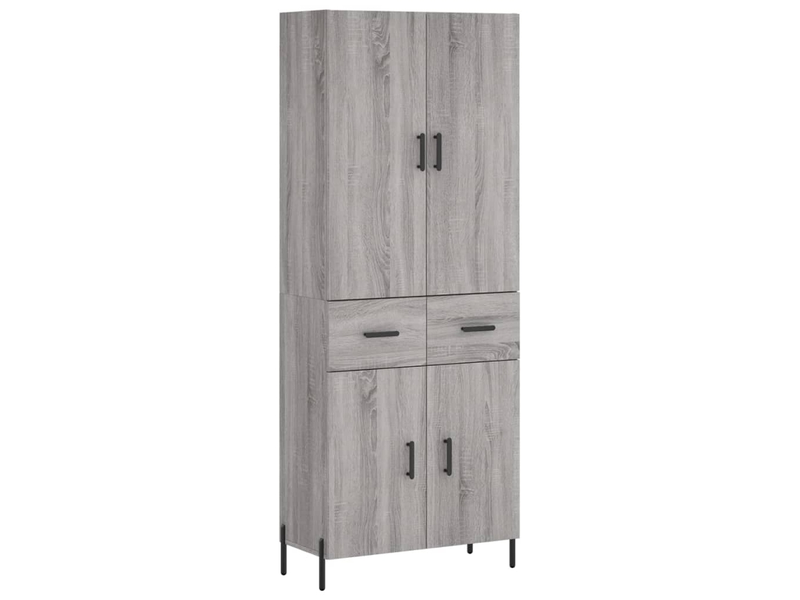 Guarda-roupa alto em madeira Sonoma Cinza, exclusivo da Maison (69,5 x 34 x 180 cm)