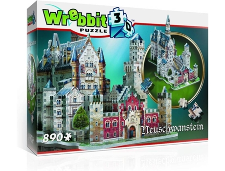 Puzzle 3D WREBBIT Castelo Neuschwanstein (Idade Mínima: 12 - 890 Peças)