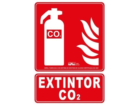 Señal de extintor CO2 PVC Classe B ATM-SEÑALIZACIÓN