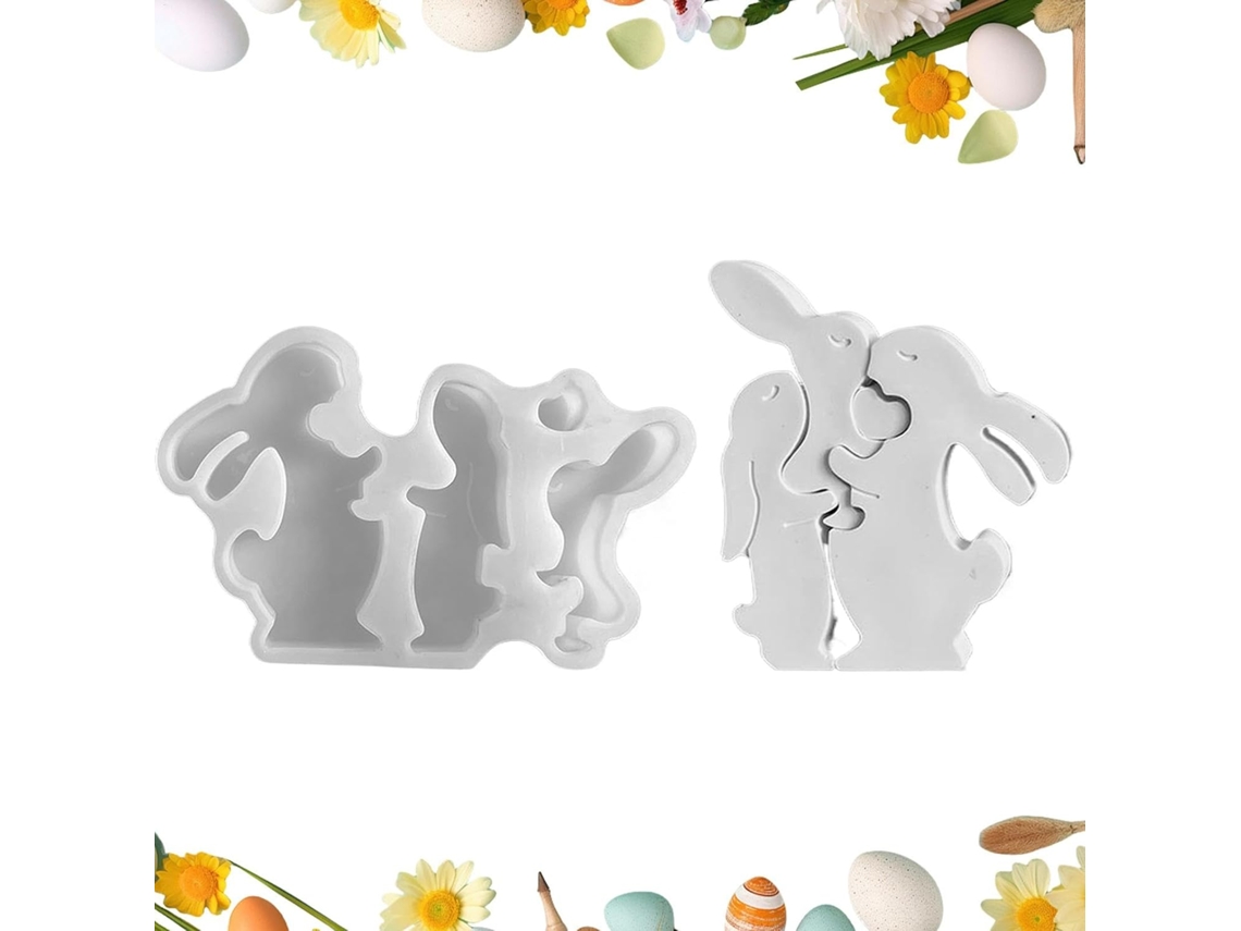 Molde De Silicone Coelho De Gesso