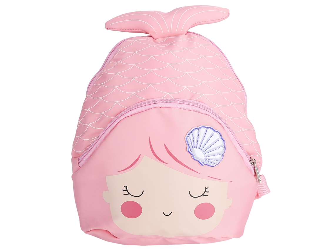 Mali mochila Infantil para Pré escola Menina Desenho Animado Oxford Rosa Grande Capacidade