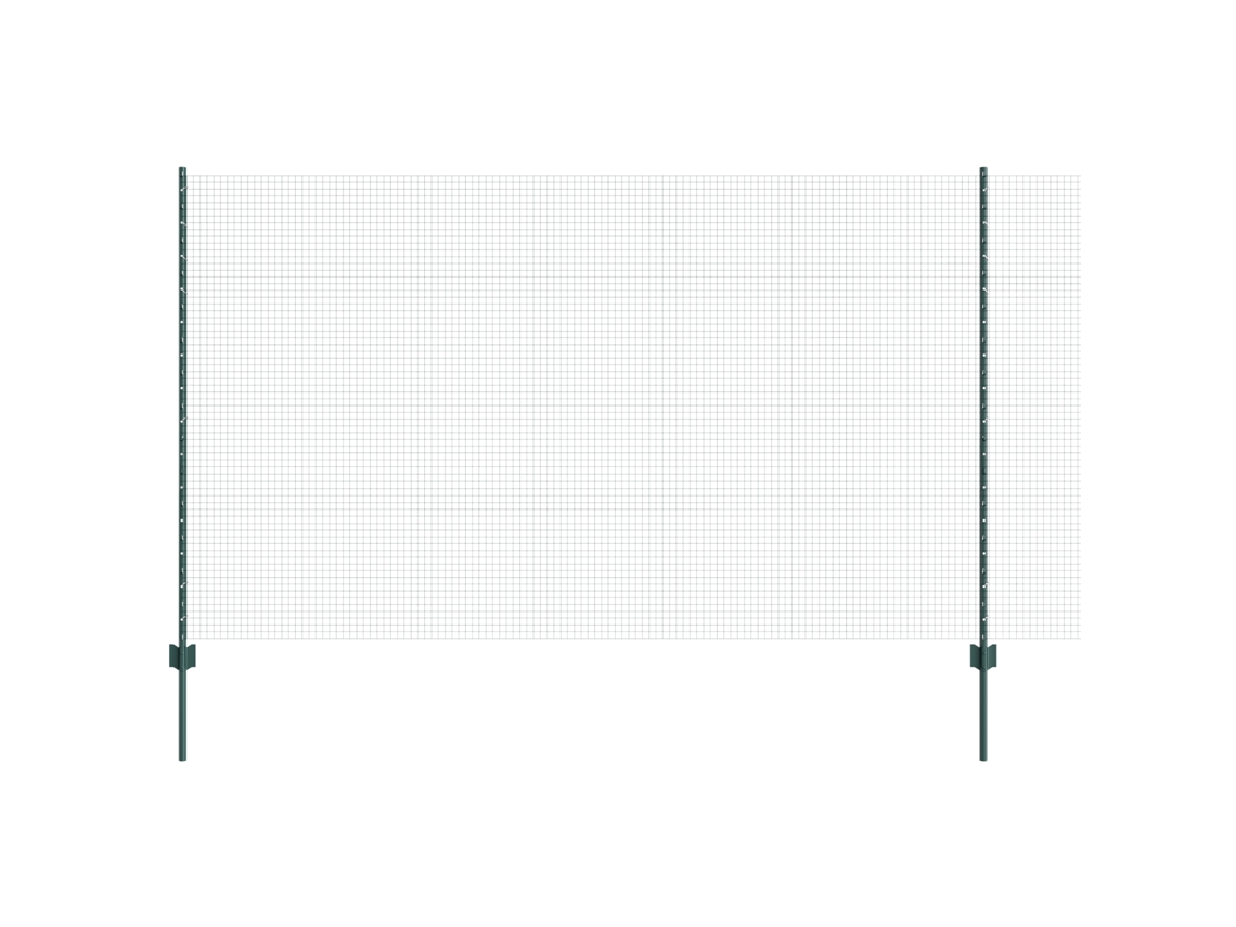 Conjunto 1 Cerca Externa Vidaxl Verde Aço (25 X 1,4 M)