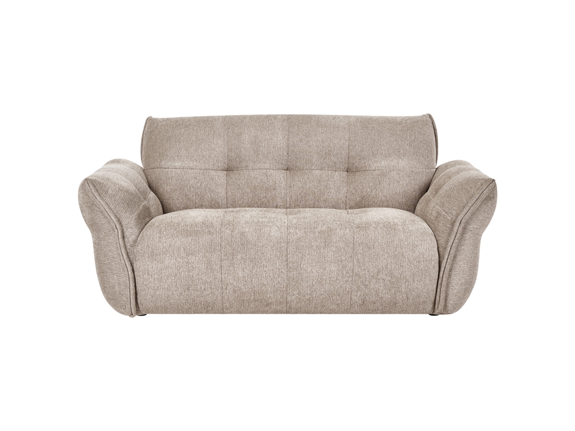 Sofá De 2 Lugares Beliani Halba De Tecido Taupe 174x85x80