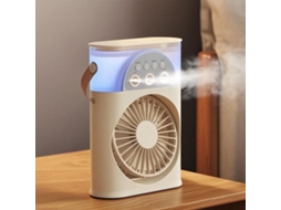Ventilador Portátil Com Névoa, Ventilador De Mesa, Ventilador De Mão - Umidificador, 3 Velocidades, Função Temporizador