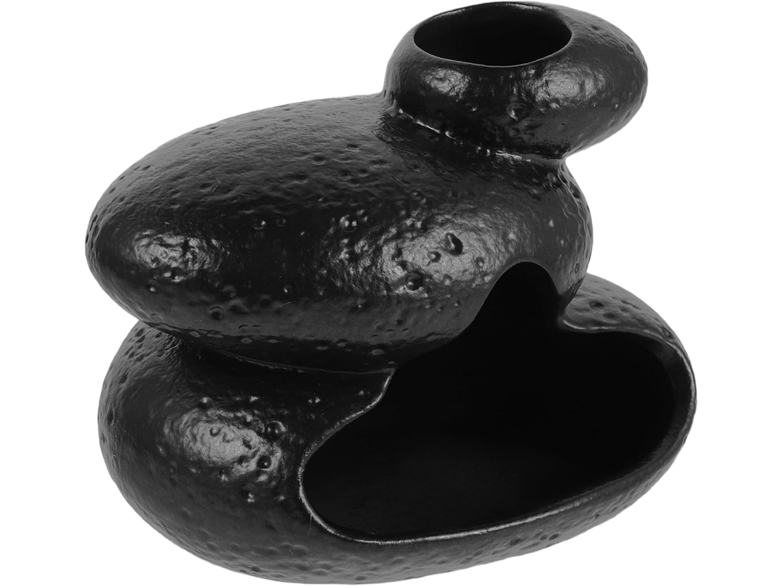 Queimador De Perfume De Cerâmica Em Formato De Pedra Empilhada Para Sálvia E Pau-santo.