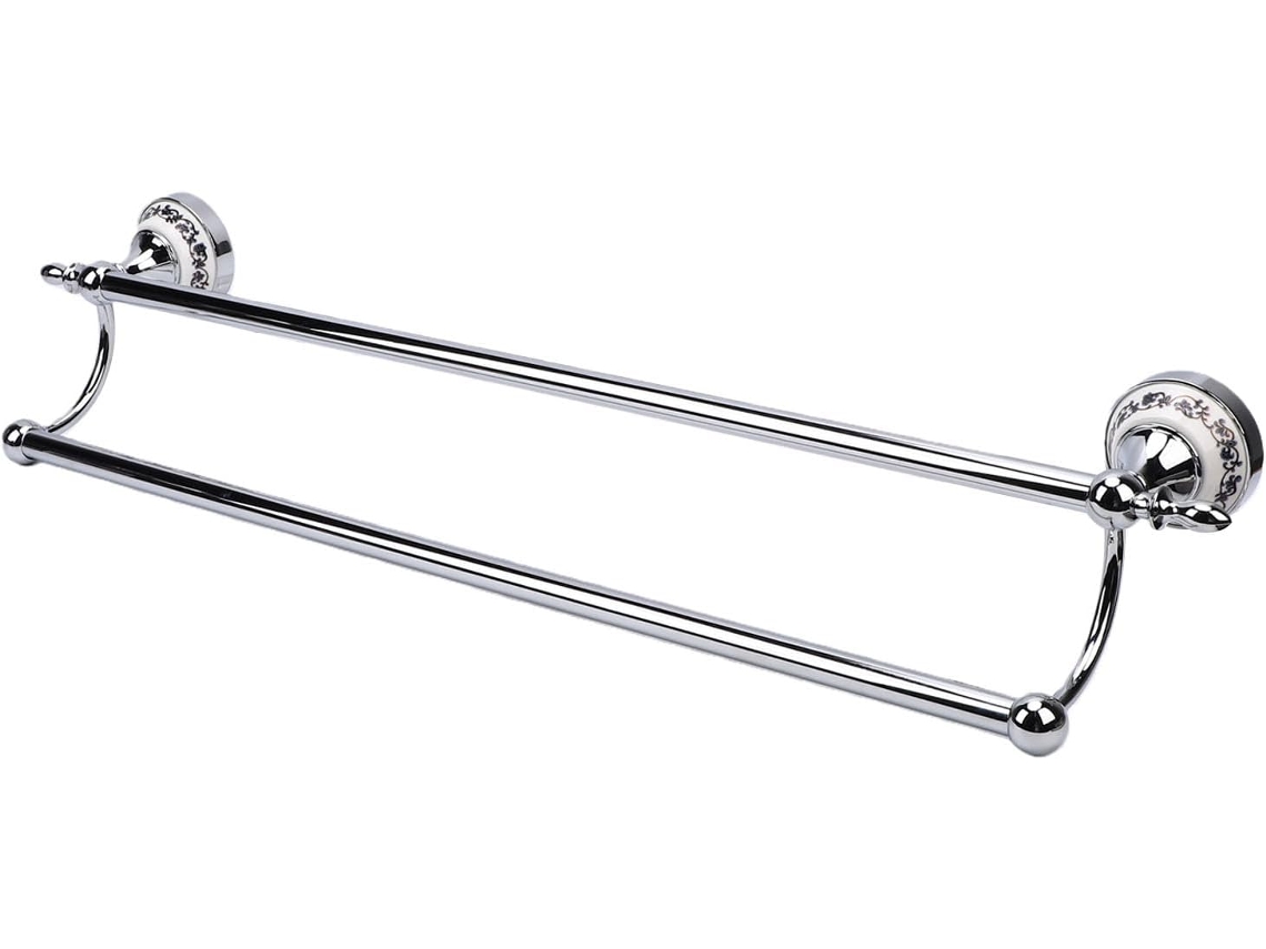 Suporte De Toalha Duplo Fafeicy Para Parede, Em Aço Inoxidável, Estilo Retrô, Com Acabamento Em Porcelanato Azul E