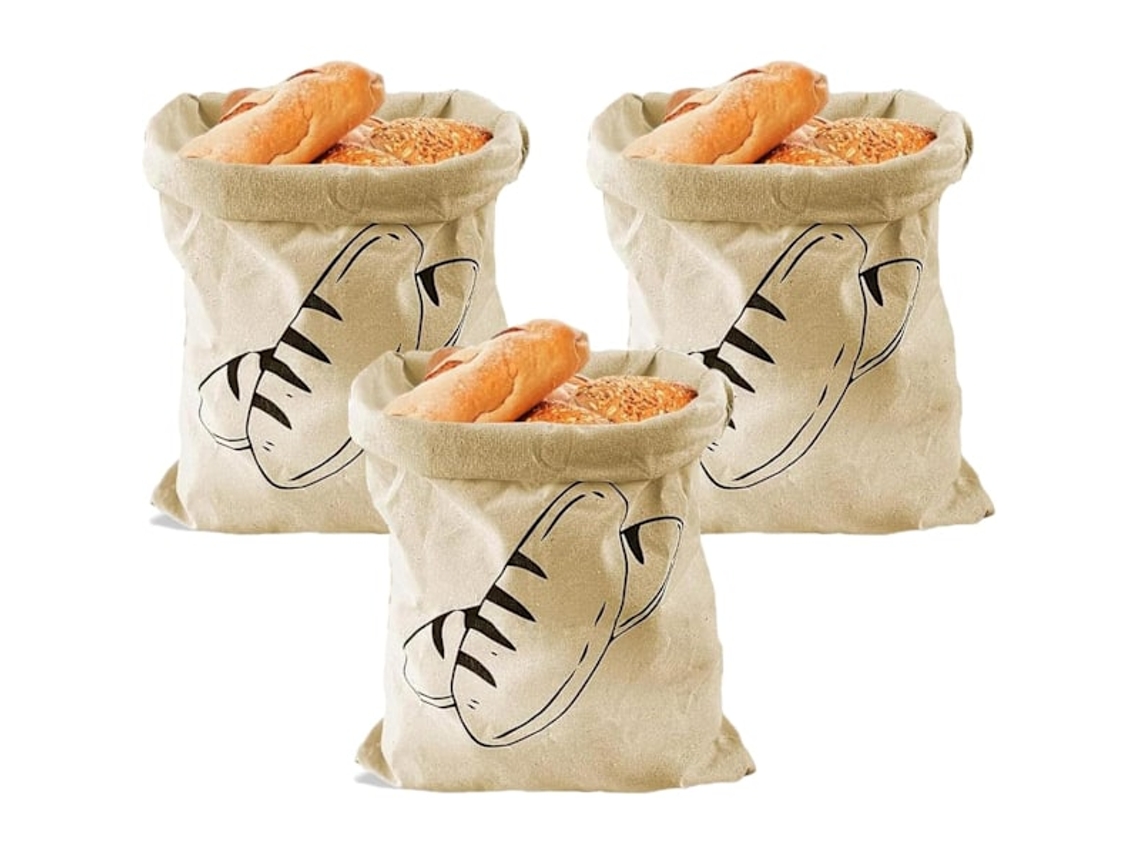 Saco Reutilizável Para Conservar Pão Caseiro, Em Linho, 30 × 40 Cm, Fecho Com Cordão, Para Fermentação Natural, Baguetes E Produtos De Padaria