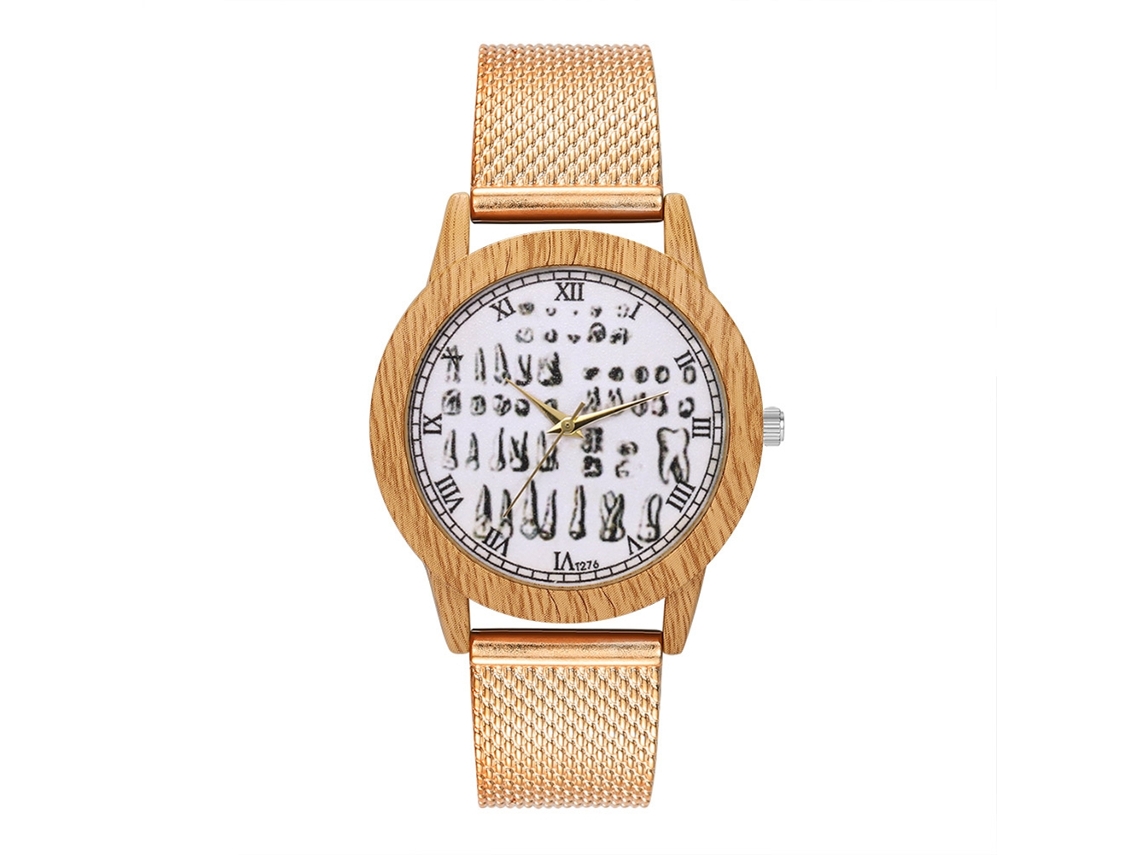 Relojes De Moda Unisex Hombre Mujer De Cuarzo Pulsera Oro Rosa
