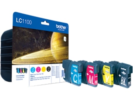 Pack 4 Tinteiros BROTHER LC1100 Cores (LC1100VALBP)