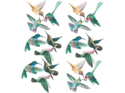 Adesivos Antiestáticos Pássaros Película Pet Pvc 18 Peças Proteção Janelas Decoração Formatos Cola Fofa GOKOCO