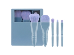 Conjunto De 5 Pincéis Profissionais Para Maquiagem Facial Completa, Com Estojo De Armazenamento E Pincel Para Pó. Everley891