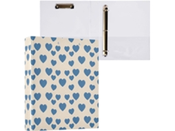 Pasta de 3 Argolas para Papel Tamanho Carta , Organizador Redondas com Prancheta, Suporte Pran (27,9 X 21,6 Cm)
