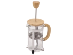Eyf cafeteira de Prensa Francesa 350ml Vidro Borossilicato com Alça de Bambu