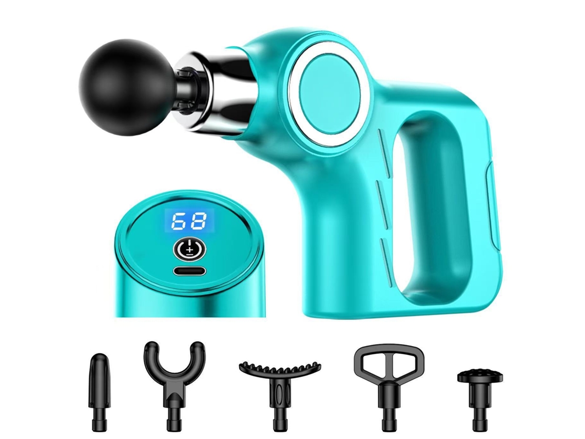 Massageador Com 4 Níveis De Intensidade, 6 Cabeças De Massagem E Visor Lcd
