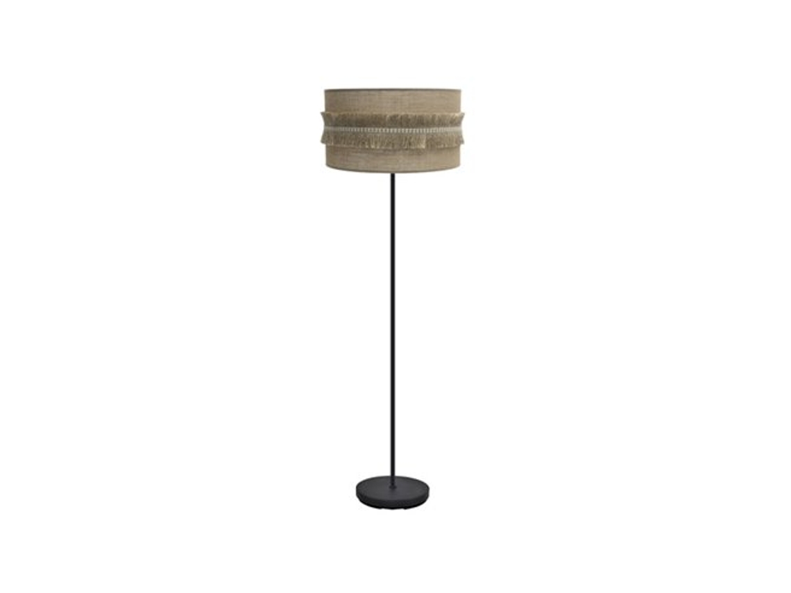 Kala Salon Foot 1Xe27 Preto/Saco 164X40X40 Cm com Franjas FABRILAMP
