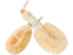 Conjunto Angooily Com 2 Escovas Esfoliantes Corporais Em Fibras Naturais De Sisal, Tamanhos Grande E Pequeno, Escova De