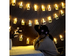Rebe-cinta De Luces Led Com Clip Para Fotos, Decoração De Festa E Casamento, Operada Por Baterias