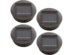 Kit com 4 Lanternas Solares AQUAFORGE para Jardim e Pátio com Iluminação Led