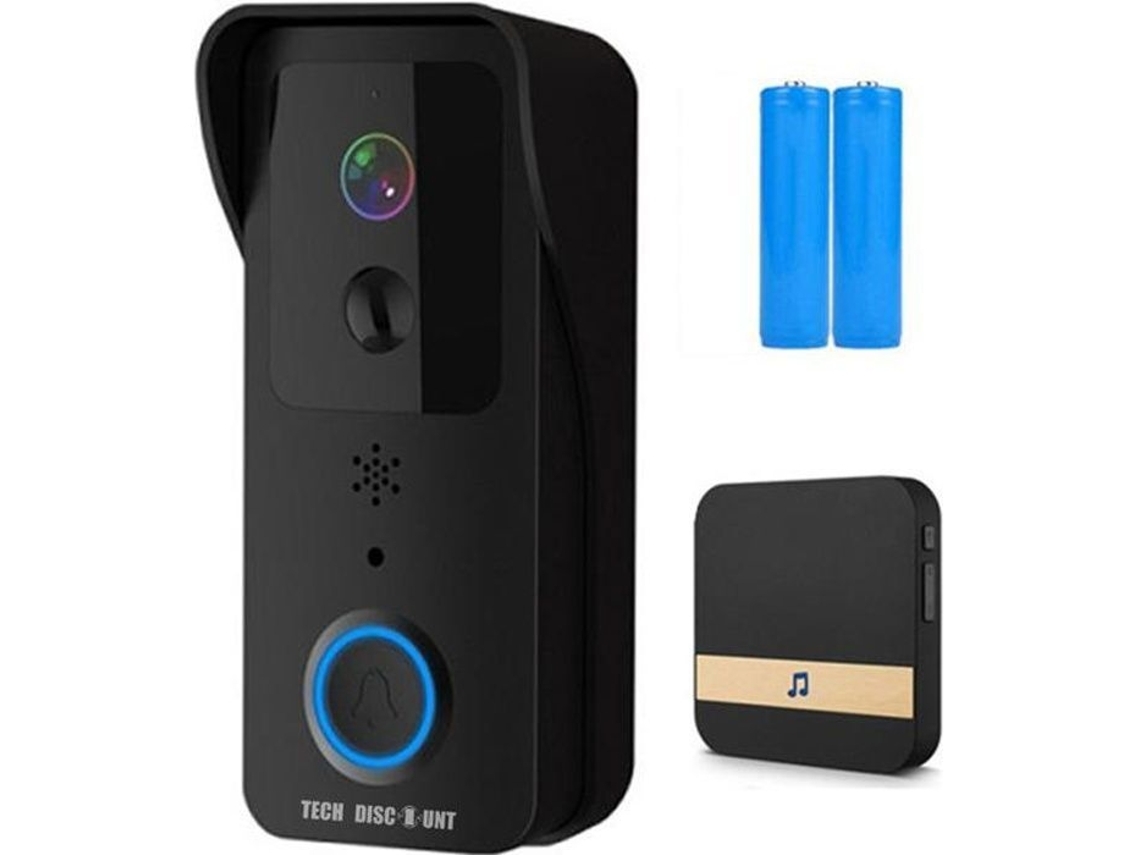 Campainha de Vídeo Inteligente Td® 1080p Sem Fio À Prova Dágua Visão Noturna Brilvibera wer