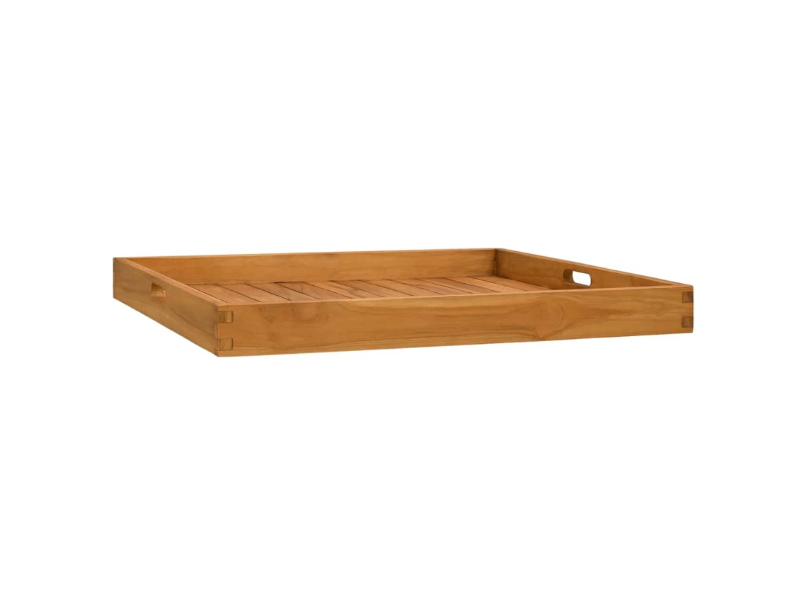 Bandeja de servir VIDAXL Marrom Teca (70 x 70 x 7 cm)