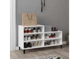 Vidaxl Sapateira 102x36x60 Cm Derivados De Madeira Branco